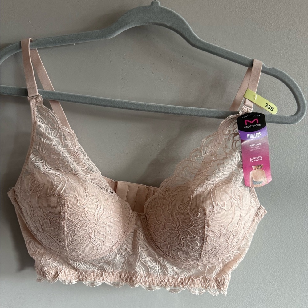 Maidenform Lace Bra - Cream converts to halter top